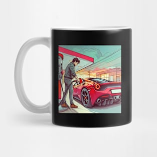 Red Ferrari Filling Up | Best Design | Car Lover Mug